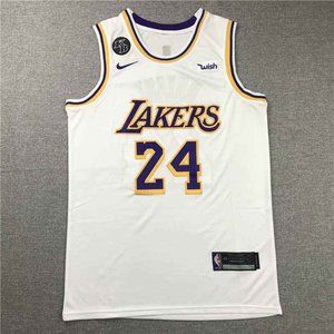 Los Angeles Lakers Kobe Memorial Edition  Jersey 24 White